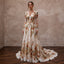 Rustic Floral Lace Bridal Gown for a Fall Wedding