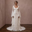 Rustic Lace Bridal Dress with Bell Sleeves for a Farm Wedding - Apparel & Accessories > Clothing > Wedding & Bridal Party Dresses > Wedding Dresses - Mignonette Bridal