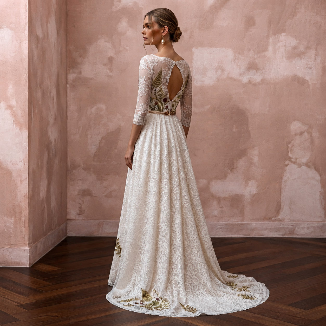 Rustic Lace Wedding Dress for a Forest Ceremony