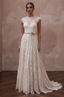 Rustic Wedding Dresses with Soft Cotton Lace Fabrics