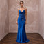 Sapphire Blue Silk Charmeuse Cowl Neck Slip Dress for Black Tie Event - Apparel & Accessories > Clothing > Wedding & Bridal Party Dresses > Wedding Dresses - Mignonette Bridal