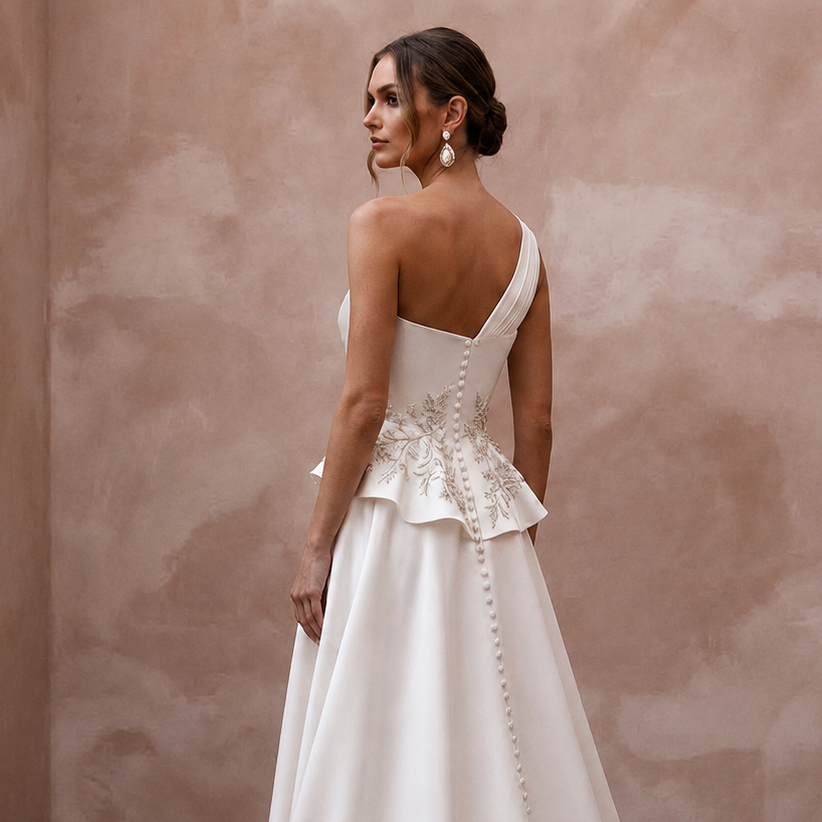 Satin Bridal Change Dress for the Wedding Reception