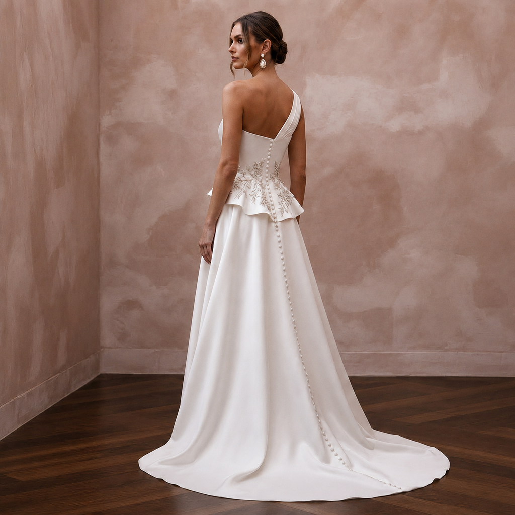 Satin Bridal Change Dress for the Wedding Reception