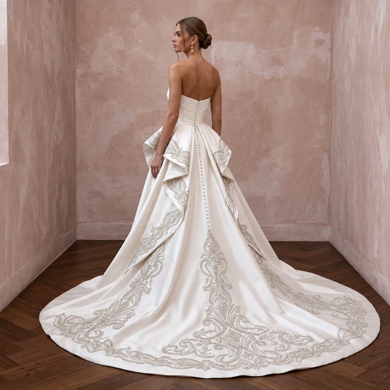 Satin Wedding Gown for a Luxury Hotel Ceremony Secondary image