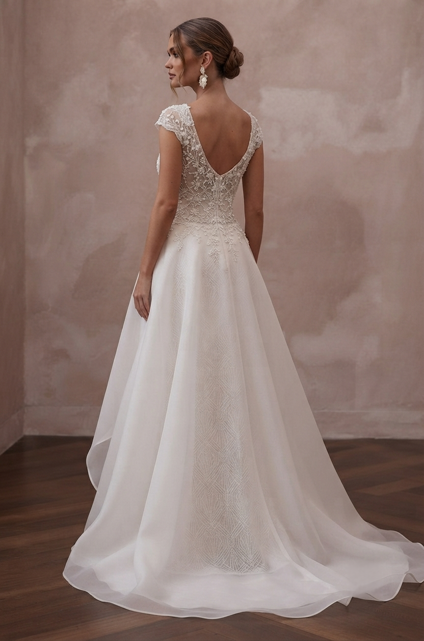 Scoop Neck Wedding Dresses with Timeless Elegance Secondary image