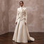 Sculptural Cream Felted Wool Sculptural Dress for Winter Rehearsal
