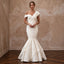 Sculptural Off - White Heavy Crepe Asymmetrical Neckline Mermaid Dress - Apparel & Accessories > Clothing > Wedding & Bridal Party Dresses > Wedding Dresses - Mignonette Bridal