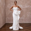 Sculptural Pure White Heavy Faille Asymmetrical Bow Column Gown - Apparel & Accessories > Clothing > Wedding & Bridal Party Dresses > Wedding Dresses - Mignonette Bridal