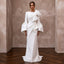 Sculptural White Faille Bell Sleeve Dress for Museum Reception - Apparel & Accessories > Clothing > Wedding & Bridal Party Dresses > Wedding Dresses - Mignonette Bridal