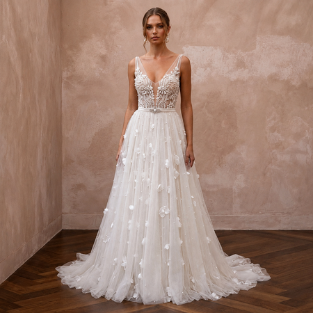 Second Look Tulle Bridal Dress for the Wedding Reception - Apparel & Accessories > Clothing > Wedding & Bridal Party Dresses > Wedding Dresses - Mignonette Bridal