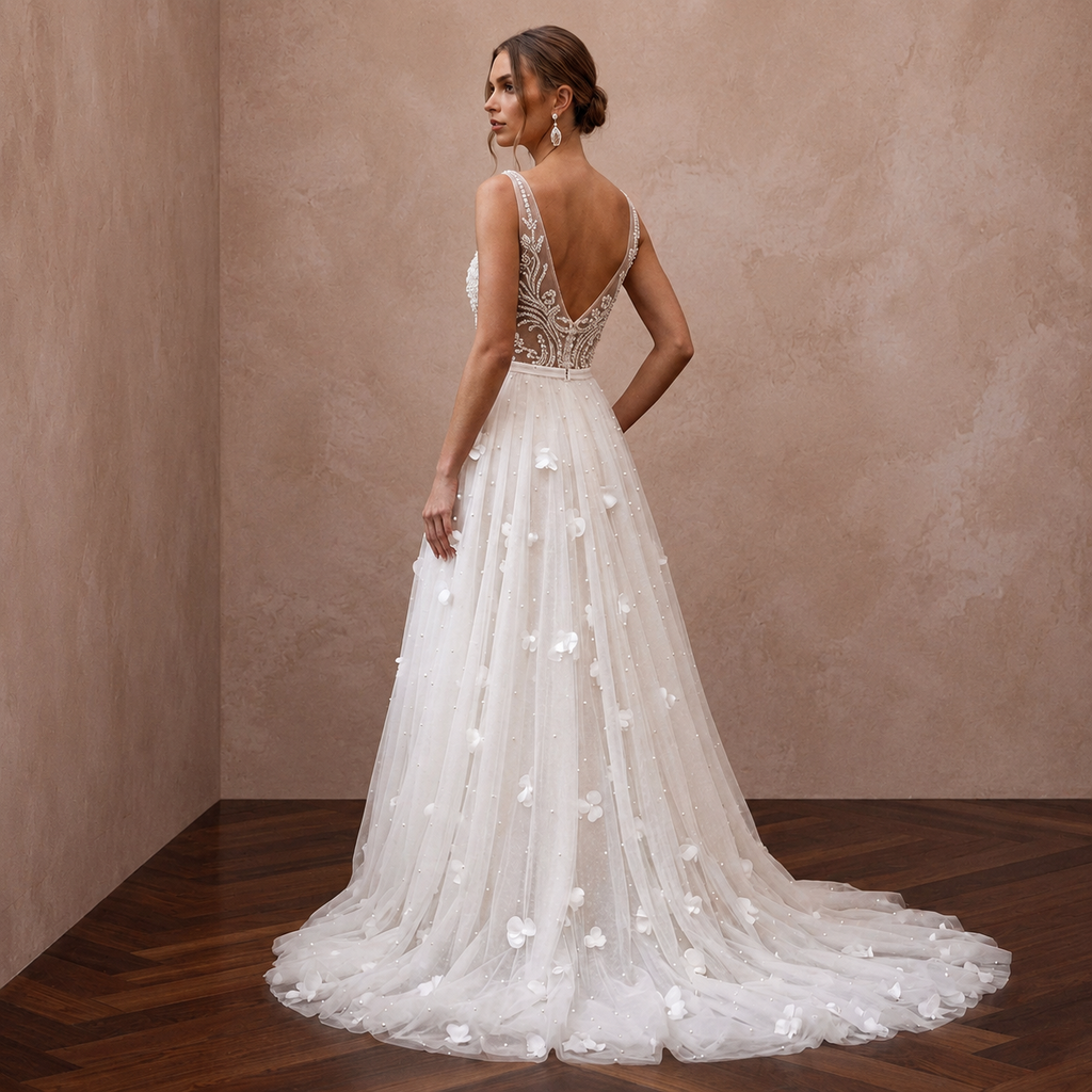 Second Look Tulle Bridal Dress for the Wedding Reception - Apparel & Accessories > Clothing > Wedding & Bridal Party Dresses > Wedding Dresses - Mignonette Bridal