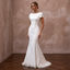 Second Wedding Crepe Trumpet Wedding Dress with Short Sleeves - Apparel & Accessories > Clothing > Wedding & Bridal Party Dresses > Wedding Dresses - Mignonette Bridal