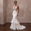 Sensual Ivory Crepe Mermaid Wedding Dress for Rehearsal Dinner