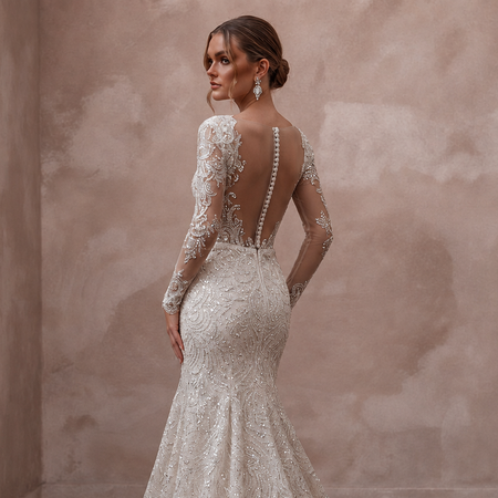 Sequin Lace Wedding Dresses with Glamorous Appeal