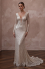 Sequined Wedding Dresses with Glamorous Evening Style