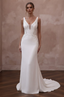 Sheath Wedding Dresses with Sleek Silk Crepe Designs - Apparel & Accessories > Clothing > Wedding & Bridal Party Dresses > Wedding Dresses - Mignonette