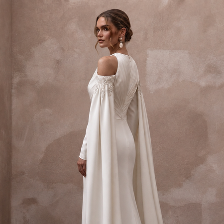 Sheath Wedding Dresses with Soft Satin Finish