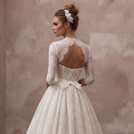 Short Lace Wedding Dresses with Playful Elegance