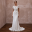 Short Sleeve Lace Reception Wedding Gown