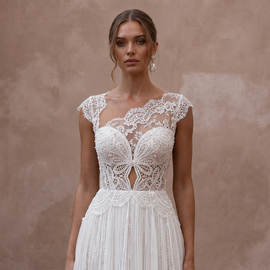 Short Wedding Dresses with Romantic Lace Details