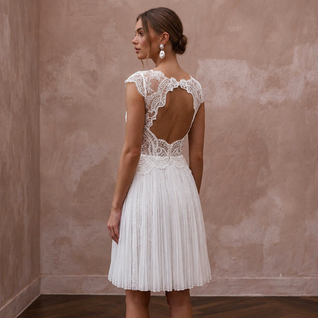 Short Wedding Dresses with Romantic Lace Details