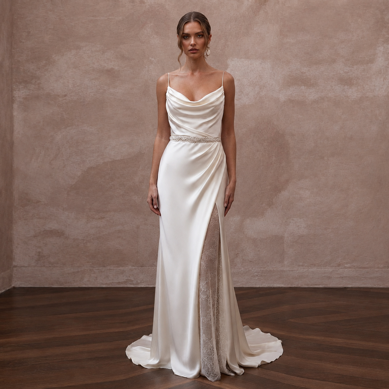 Silk Charmeuse Bridal Gowns with Luxurious Drape