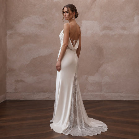Silk Charmeuse Bridal Gowns with Luxurious Drape - Apparel & Accessories > Clothing > Wedding & Bridal Party Dresses > Wedding Dresses - Mignonette Bridal