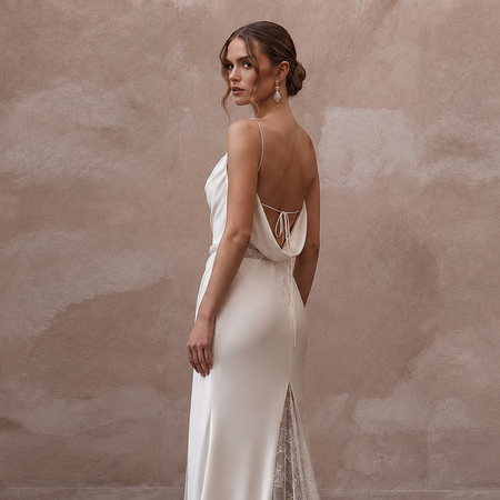 Silk Charmeuse Bridal Gowns with Luxurious Drape