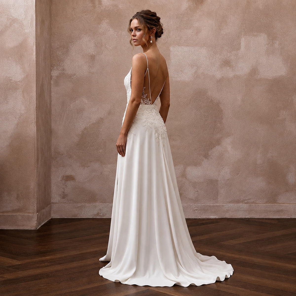 Silk Charmeuse Wedding Dresses with Flowing Silhouettes - Apparel & Accessories > Clothing > Wedding & Bridal Party Dresses > Wedding Dresses - Mignonette Bridal