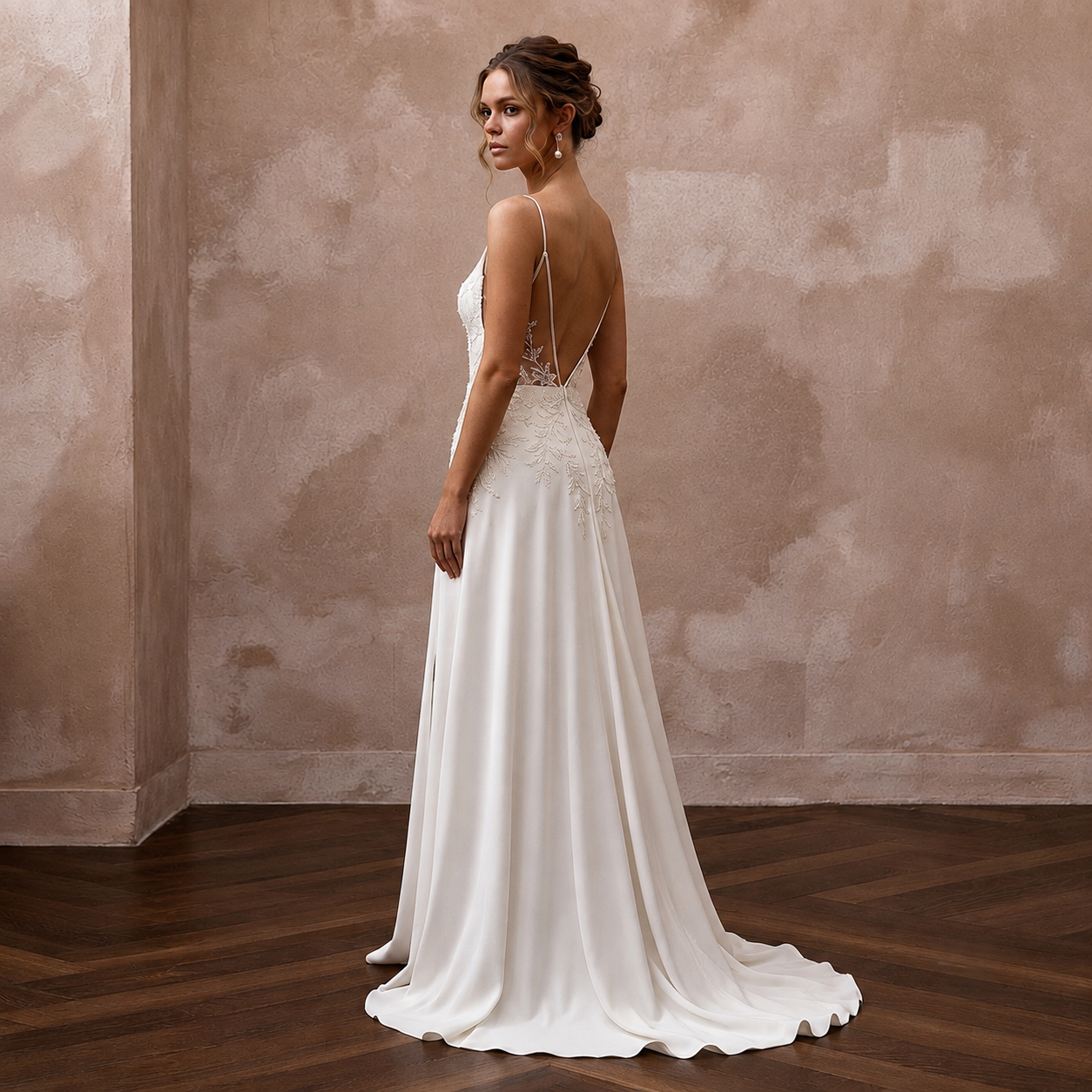 Silk Charmeuse Wedding Dresses with Flowing Silhouettes