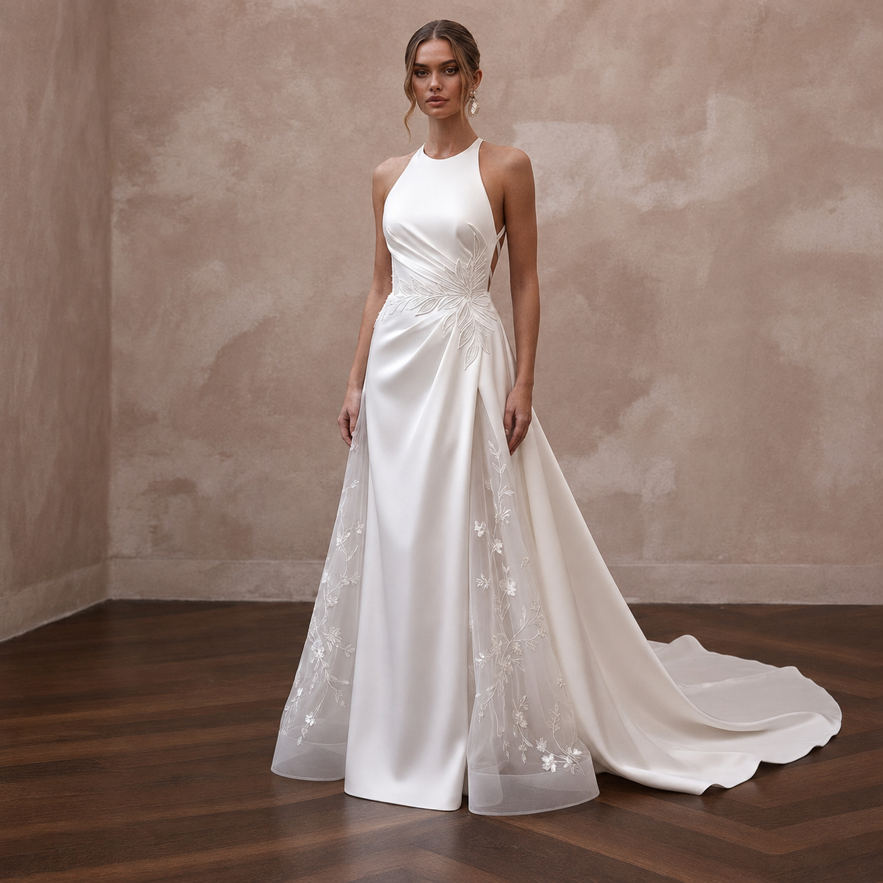 Silk Charmeuse Wedding Dresses with Fluid Movement Main image