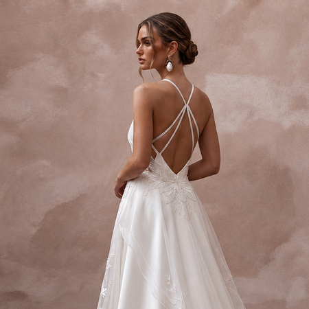Silk Charmeuse Wedding Dresses with Fluid Movement