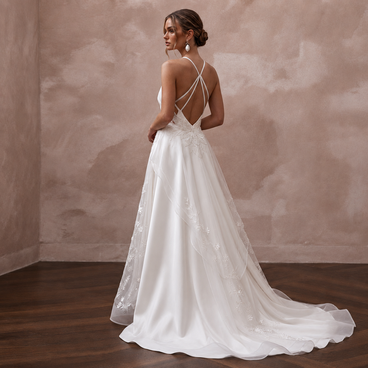 Silk Charmeuse Wedding Dresses with Fluid Movement