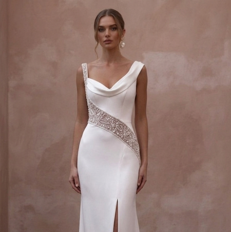 Silk Charmeuse Wedding Dresses with Luxurious Shine