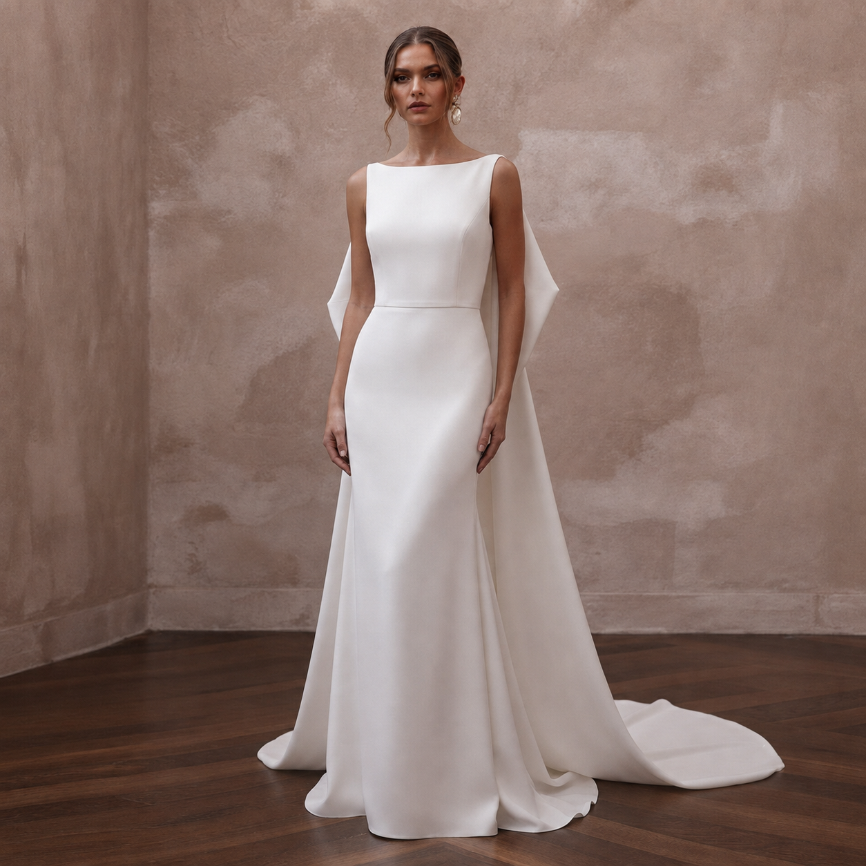 Silk Crepe Wedding Dresses with Minimalist Elegance Main image
