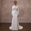 Simple Crepe Bridal Dress for a Mountain Elopement - Apparel & Accessories > Clothing > Wedding & Bridal Party Dresses > Wedding Dresses - Mignonette Bridal