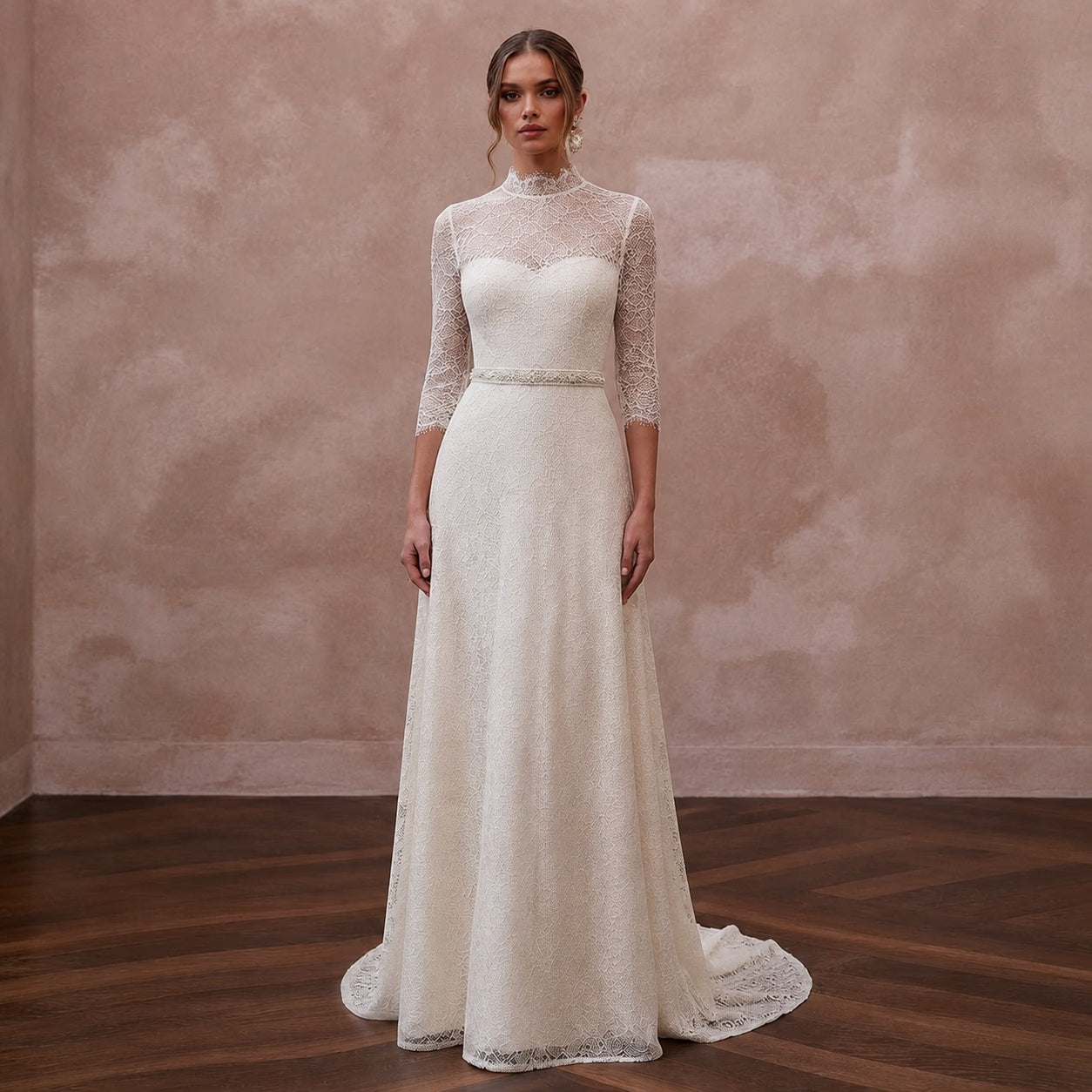 Simple Lace Wedding Dress for a Second Wedding