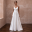 Simple Satin A-Line Wedding Dress for a Civil Wedding