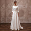 Simple Satin A-Line Wedding Dress for a Civil Wedding