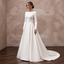 Simple Satin Wedding Gown for a Modern Church Wedding