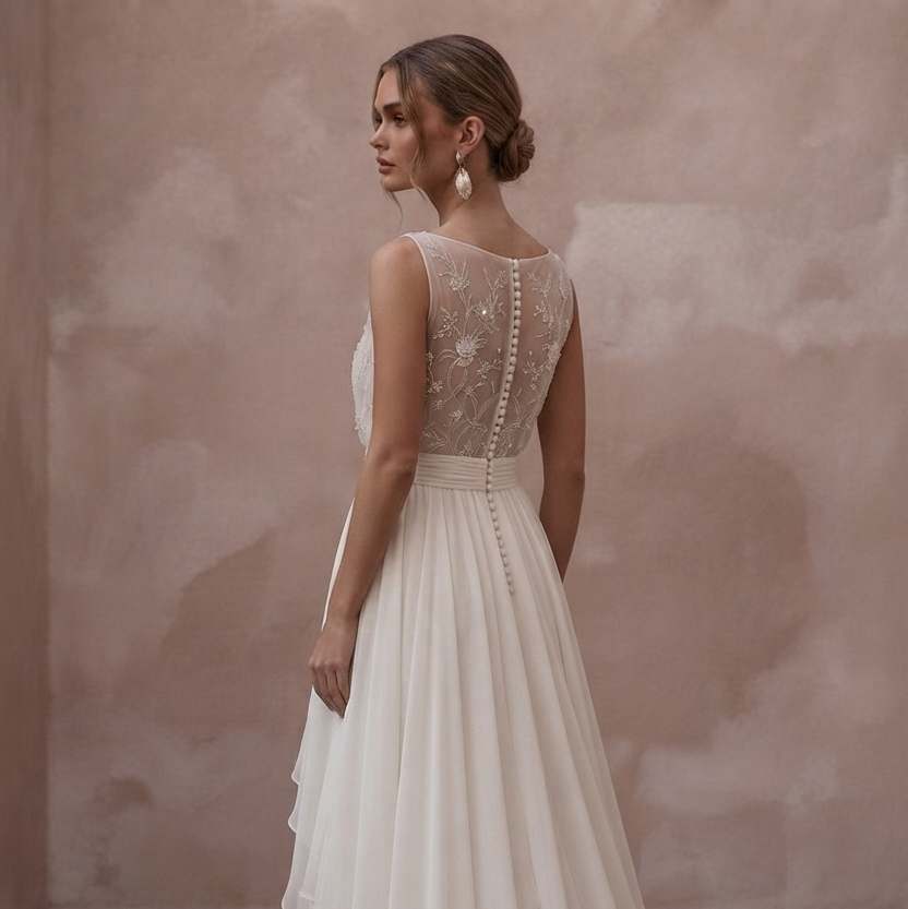 Soft Chiffon Wedding Dresses with Flowing Elegance