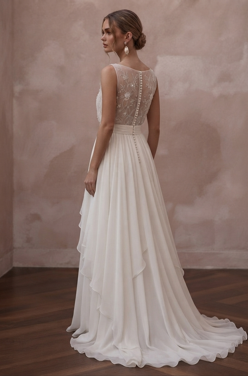 Soft Chiffon Wedding Dresses with Flowing Elegance