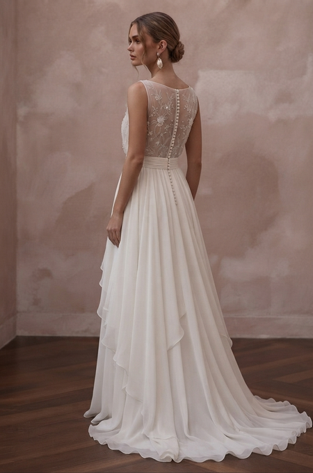 Soft Chiffon Wedding Dresses with Flowing Elegance