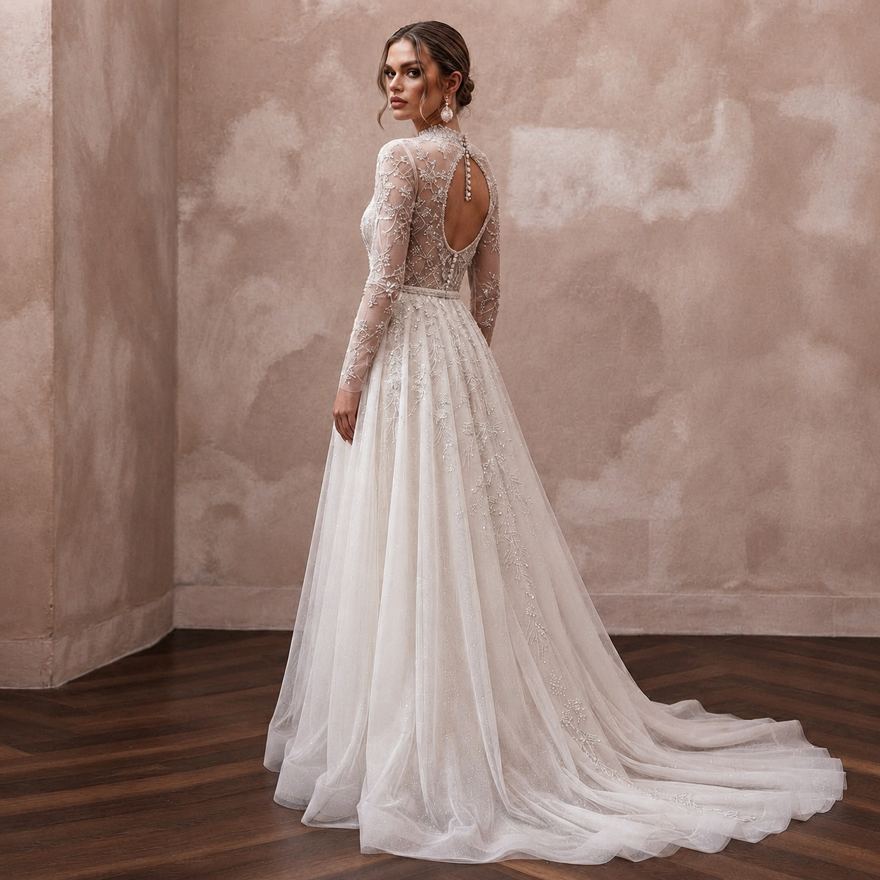Soft English Net Wedding Dresses with Flowing Elegance