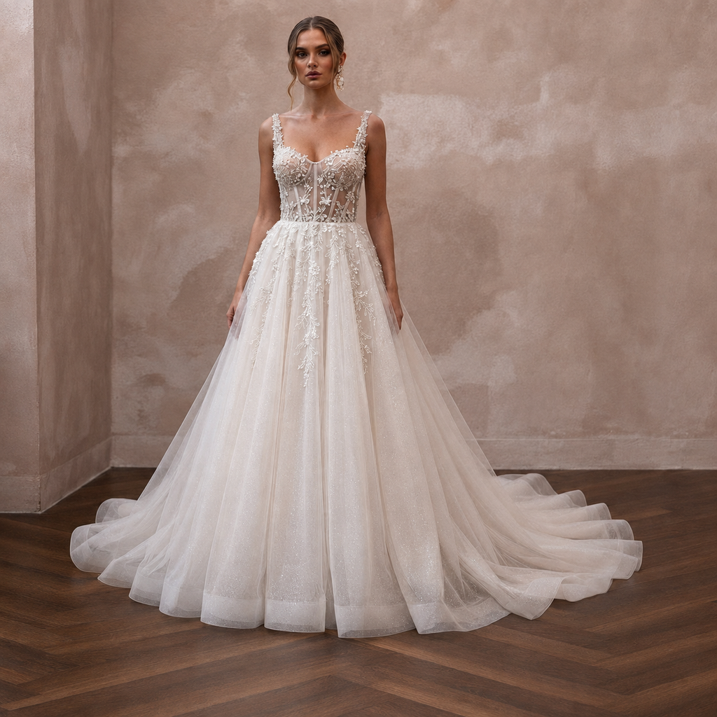 Soft Tulle Wedding Dresses with Princess-Inspired Style