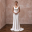 Soft White Draped Liquid Satin Cowl Neck Backless Bridal Gown - Apparel & Accessories > Clothing > Wedding & Bridal Party Dresses > Wedding Dresses - Mignonette Bridal