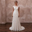 Soft White Jersey Lace A - Line Bridal Dress for Post - Elopement Celebration - Apparel & Accessories > Clothing > Wedding & Bridal Party Dresses > Wedding Dresses - Mignonette Bridal