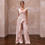 Sophisticated Blush Silk Charmeuse Bridal Tunic & Pant Set for Bridal Shower