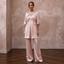 Sophisticated Blush Silk Charmeuse Tunic & Pant for Bridal Shower