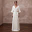 Sophisticated Ivory Lyocell Wrap Dress for Post-Elopement Dinner